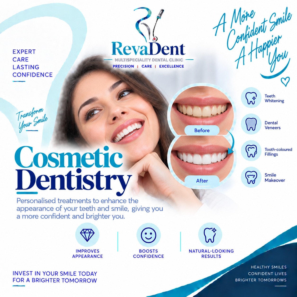 Cosmetic Dentistry at RevaDent Pimple Saudagar